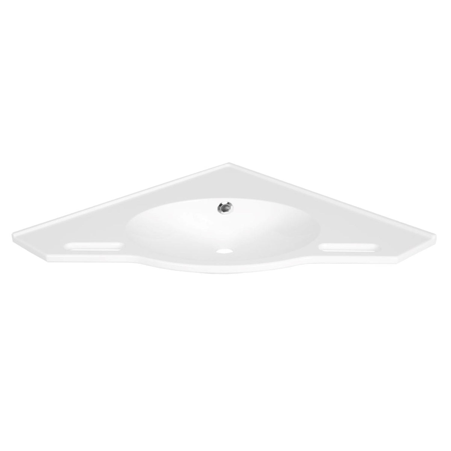 KIBOMED GTM Eck-Waschbecken - behindertengerecht, mit Haltegriffen vorne, 705x997 mm